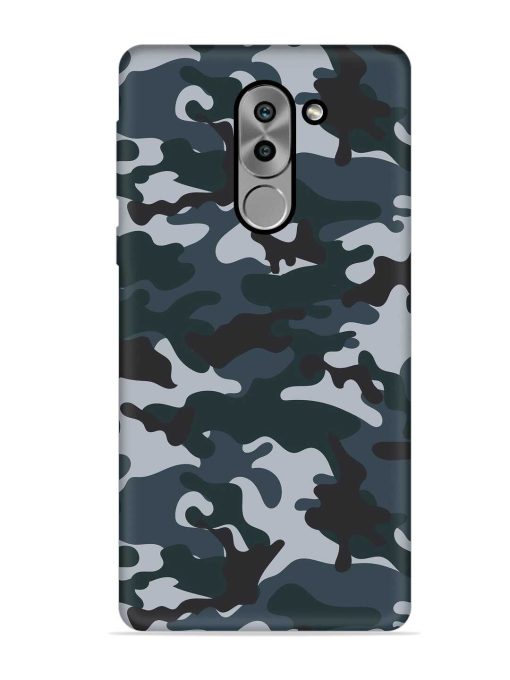 Dark Blue Army Military Art Embossed Soft Silicone Case for Honor 6X Zapvi