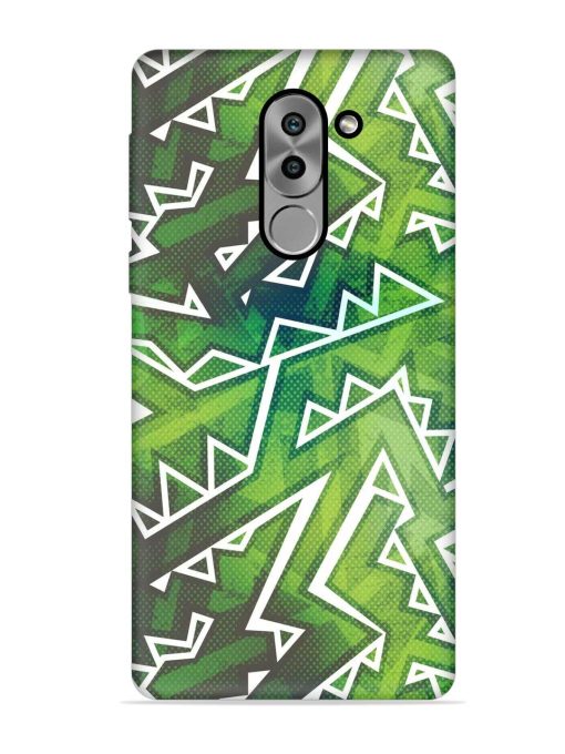 Green Graffiti Seamless Embossed Soft Silicone Case for Honor 6X