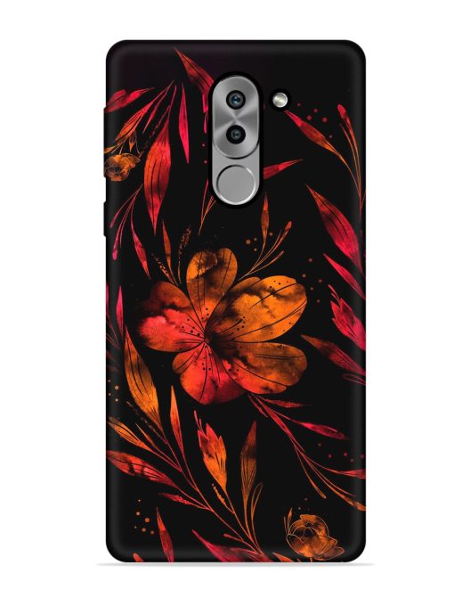 Red Flower Painting Embossed Soft Silicone Case for Honor 6X Zapvi