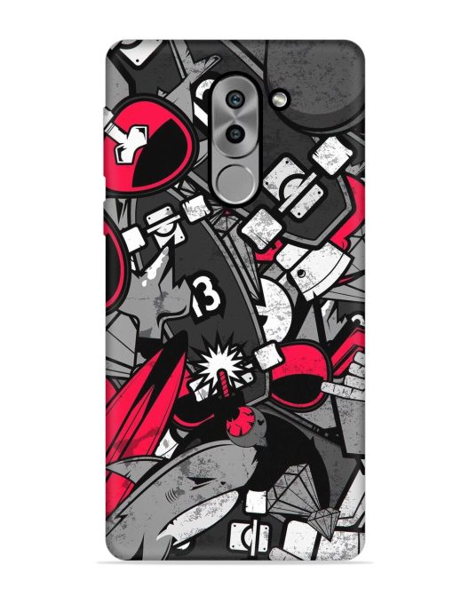 Fictional Doodle Embossed Soft Silicone Case for Honor 6X