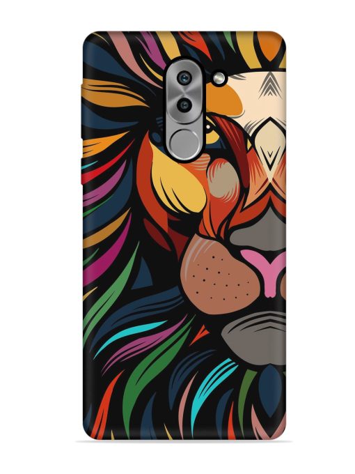 Trippy Lion Art Embossed Soft Silicone Case for Honor 6X