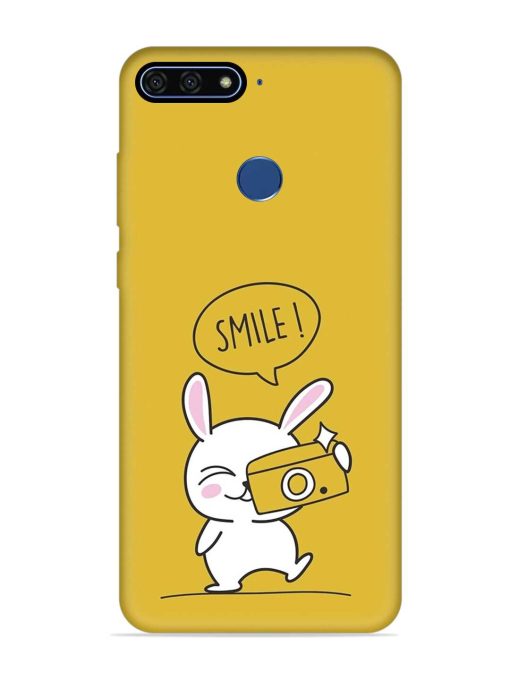 Hey Smile Please Embossed Soft Silicone Case for Honor 7A Zapvi