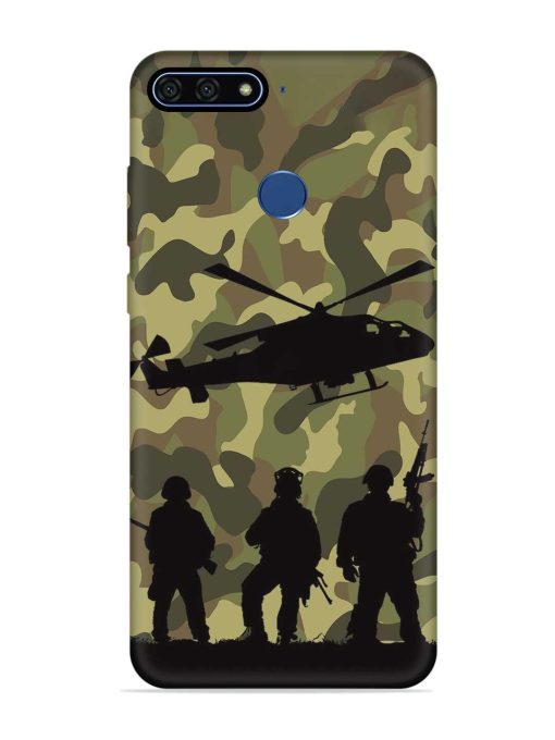 Army Heros Embossed Soft Silicone Case for Honor 7A Zapvi