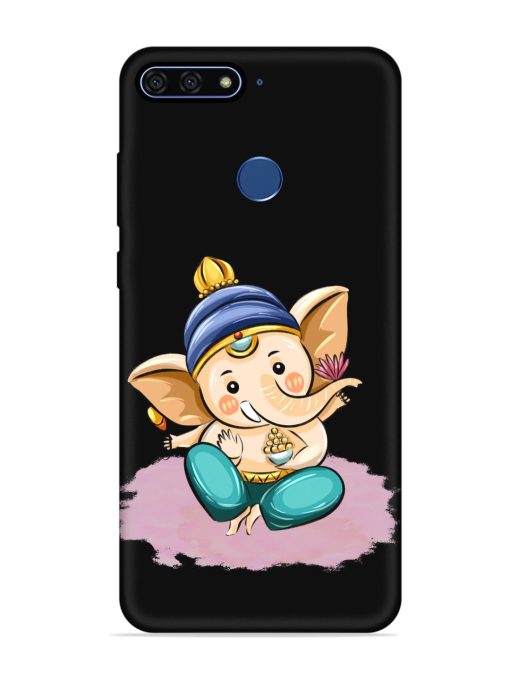 Bal Ganesh Vector Art Embossed Soft Silicone Case for Honor 7A Zapvi