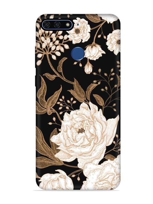 Peonies Roses Floral Embossed Soft Silicone Case for Honor 7A Zapvi