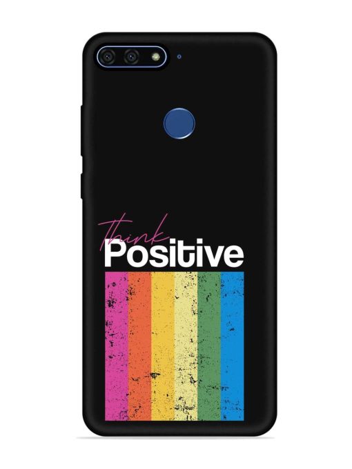 Think Positive Typography Embossed Soft Silicone Case for Honor 7A