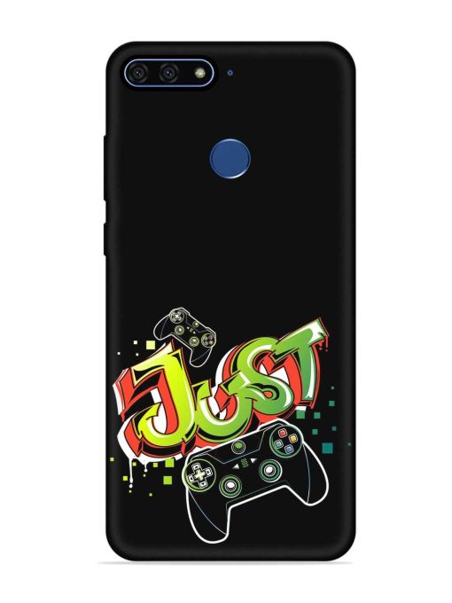 Graffiti Gamepad Illustration Embossed Soft Silicone Case for Honor 7A Zapvi