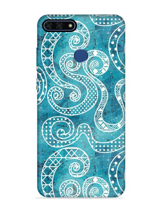 Vintage Curved Seamless Embossed Soft Silicone Case for Honor 7A