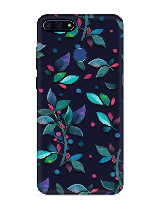 Decorative Watercolor Flower Embossed Soft Silicone Case for Honor 7A