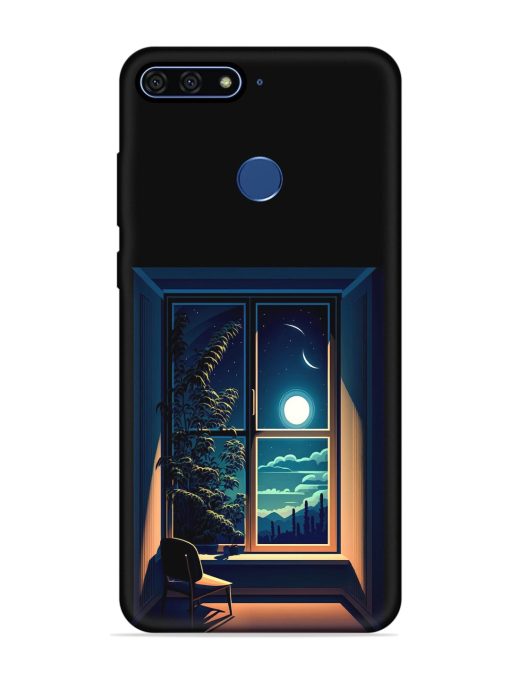 Night View At Window Embossed Soft Silicone Case for Honor 7A