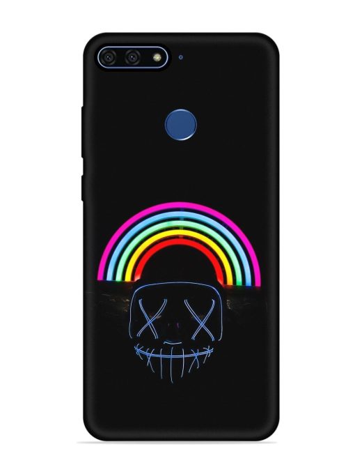 Mask Rainbow Embossed Soft Silicone Case for Honor 7A