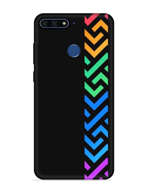 Colorshape Stripes Embossed Soft Silicone Case for Honor 7A