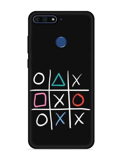 Super Neon Tic-Tac-Toe Embossed Soft Silicone Case for Honor 7A