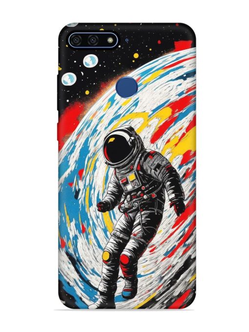 Astronaut Art Embossed Soft Silicone Case for Honor 7A Zapvi