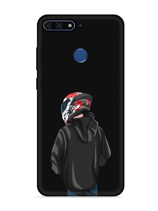 Motorcycle Rider Embossed Soft Silicone Case for Honor 7A