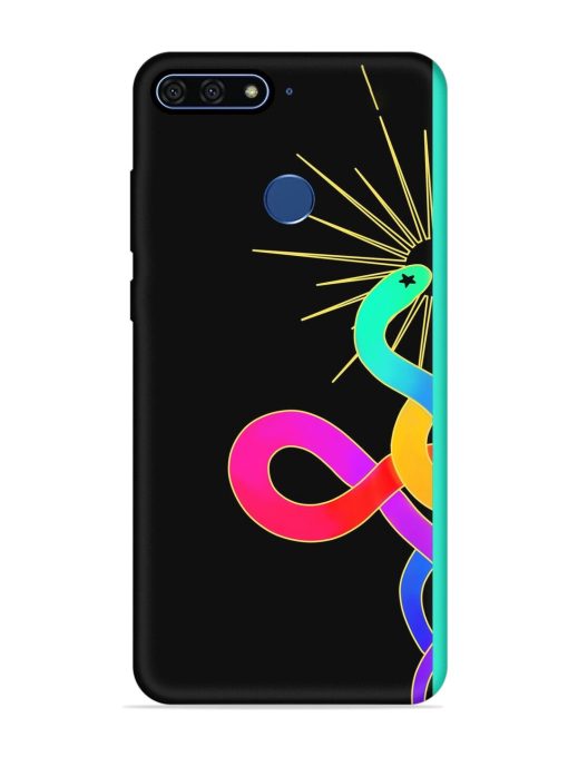 Art Geometric Abstraction Embossed Soft Silicone Case for Honor 7A Zapvi