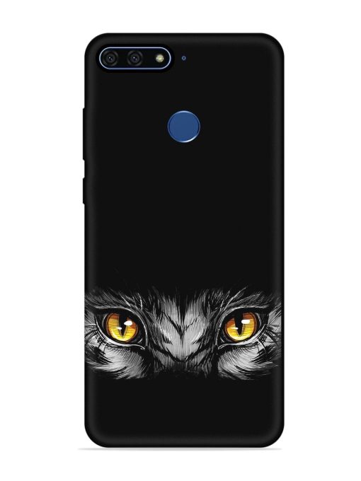 Scary Eye Embossed Soft Silicone Case for Honor 7A