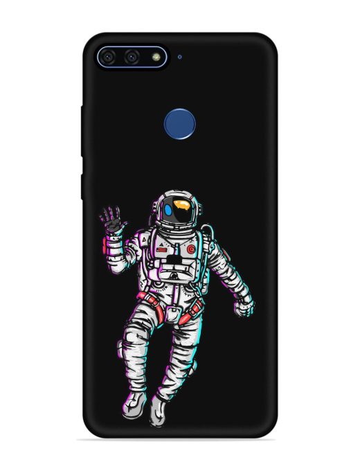 Spaceman Embossed Soft Silicone Case for Honor 7A