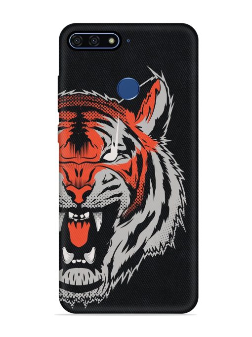 Tiger Aggression Embossed Soft Silicone Case for Honor 7A