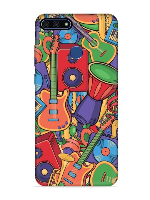 Colorful Music Art Embossed Soft Silicone Case for Honor 7A