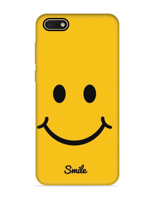 Yellow Smiley Embossed Soft Silicone Case for Honor 7S Zapvi