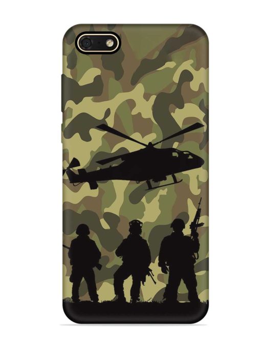 Army Heros Embossed Soft Silicone Case for Honor 7S Zapvi