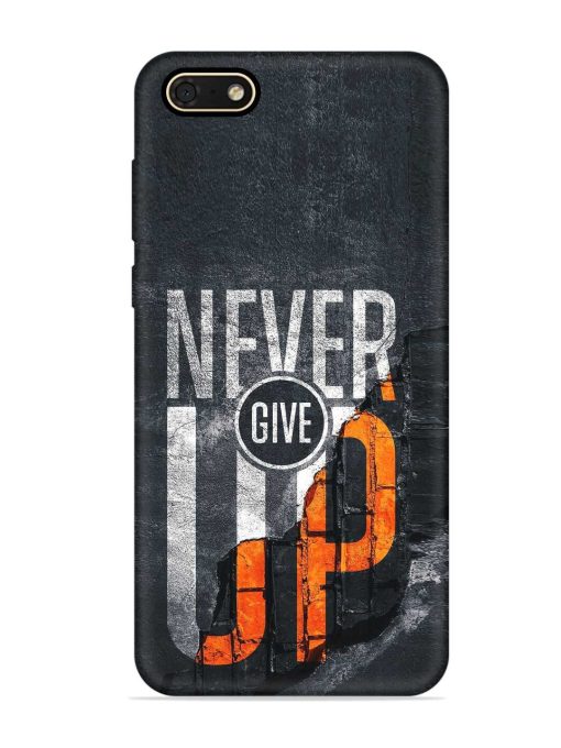 Never Give Up Embossed Soft Silicone Case for Honor 7S