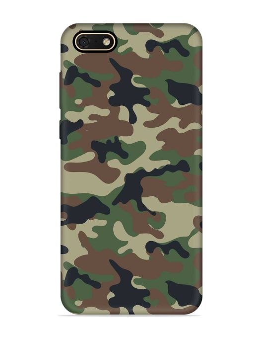 Army Military Camouflage Dark Green Embossed Soft Silicone Case for Honor 7S Zapvi