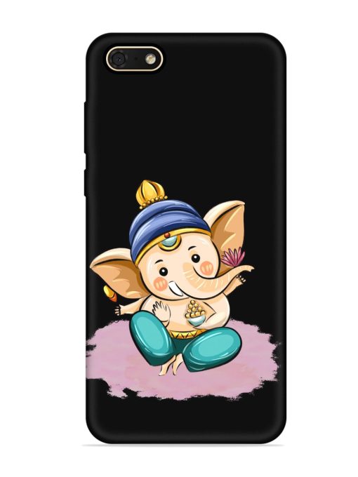 Bal Ganesh Vector Art Embossed Soft Silicone Case for Honor 7S Zapvi