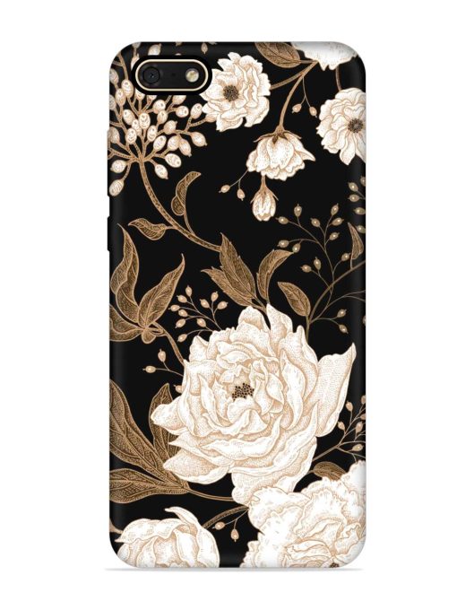 Peonies Roses Floral Embossed Soft Silicone Case for Honor 7S Zapvi