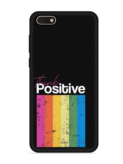 Think Positive Typography Embossed Soft Silicone Case for Honor 7S