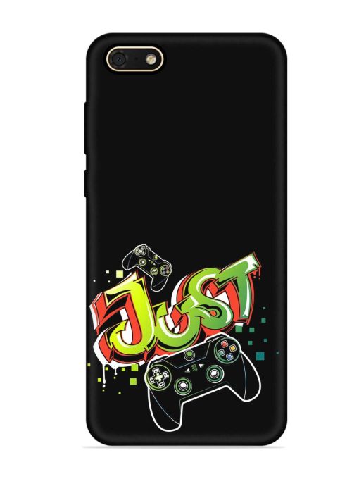 Graffiti Gamepad Illustration Embossed Soft Silicone Case for Honor 7S Zapvi