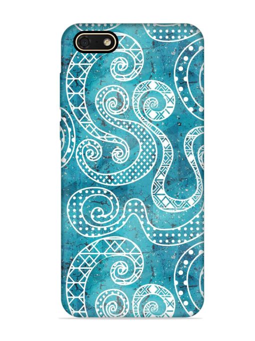 Vintage Curved Seamless Embossed Soft Silicone Case for Honor 7S Zapvi