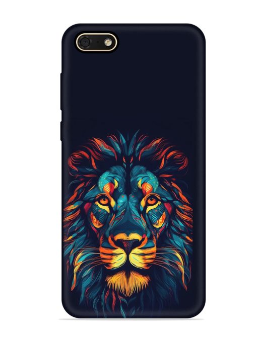 Colorful Lion Embossed Soft Silicone Case for Honor 7S Zapvi