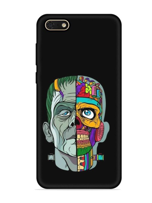 Men Vs Skull Embossed Soft Silicone Case for Honor 7S