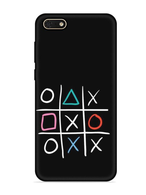 Super Neon Tic-Tac-Toe Embossed Soft Silicone Case for Honor 7S Zapvi