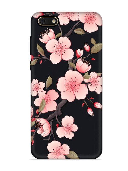 Cherry Blossom Embossed Soft Silicone Case for Honor 7S