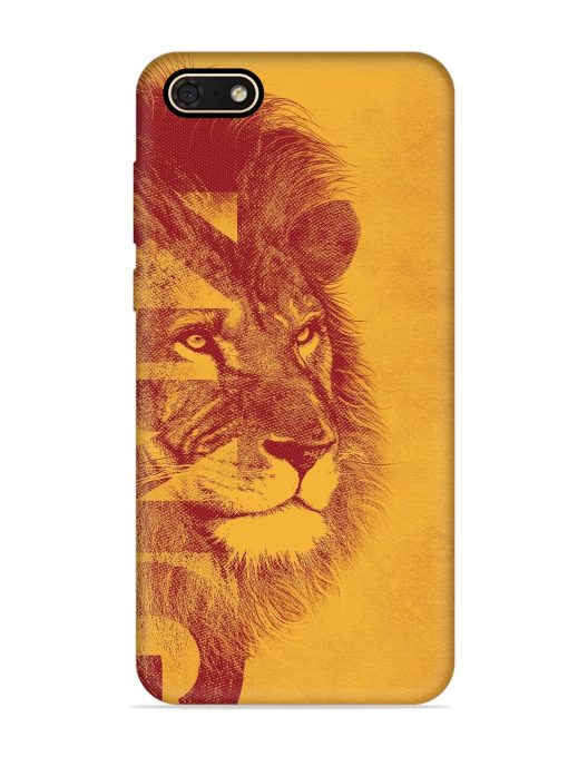 Gold Lion Crown Art Embossed Soft Silicone Case for Honor 7S Zapvi