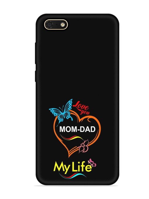 Love You Mom Dad Embossed Soft Silicone Case for Honor 7S Zapvi