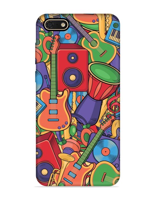 Colorful Music Art Embossed Soft Silicone Case for Honor 7S