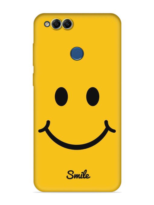 Yellow Smiley Embossed Soft Silicone Case for Honor 7X Zapvi