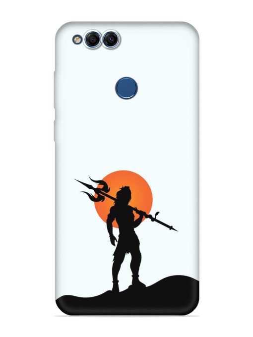 Lord Mahadev Trendy Embossed Soft Silicone Case for Honor 7X Zapvi