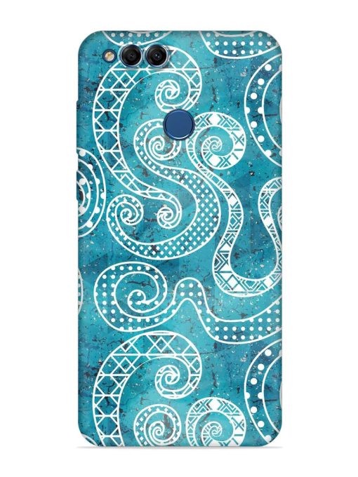 Vintage Curved Seamless Embossed Soft Silicone Case for Honor 7X