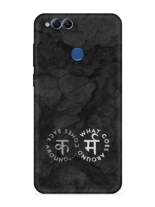 Karma Hindi Word Embossed Soft Silicone Case for Honor 7X Zapvi