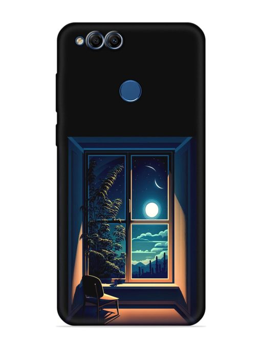 Night View At Window Embossed Soft Silicone Case for Honor 7X Zapvi