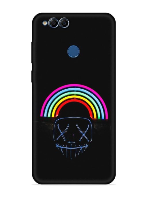 Mask Rainbow Embossed Soft Silicone Case for Honor 7X