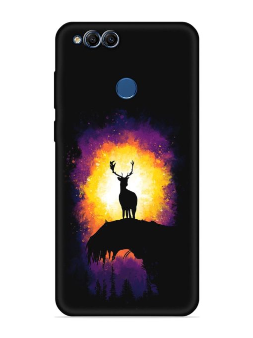 Elk Animal Art Embossed Soft Silicone Case for Honor 7X Zapvi