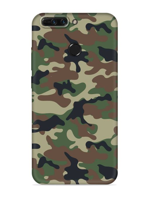 Army Military Camouflage Dark Green Embossed Soft Silicone Case for Honor 8 Pro Zapvi