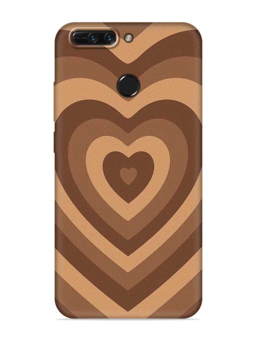 Brown Heart Embossed Soft Silicone Case for Honor 8 Pro Zapvi