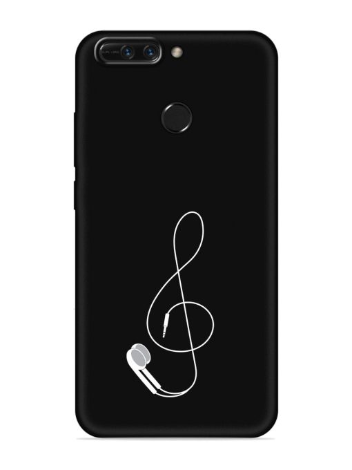 Music Earphone Vector Embossed Soft Silicone Case for Honor 8 Pro Zapvi